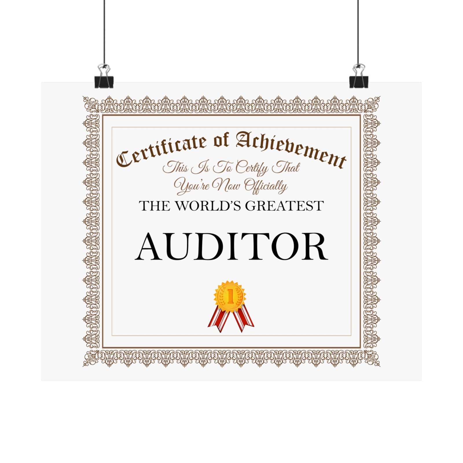 World's Greatest Auditor - 14 in x 11 in Matte Poster