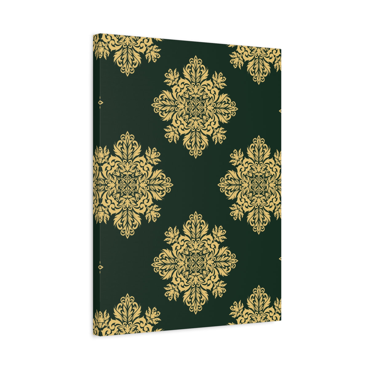 Damask Pattern 026 - 18 in x 24 in Matte Canvas, Stretched, 1.25 in