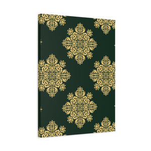 Damask Pattern 026 - 18 in x 24 in Matte Canvas, Stretched, 1.25 in
