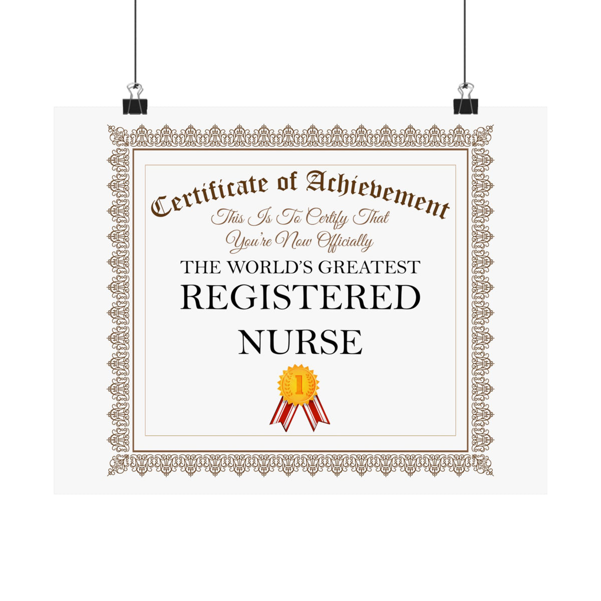 World's Greatest Registered Nurse - 14 in x 11 in Matte Poster