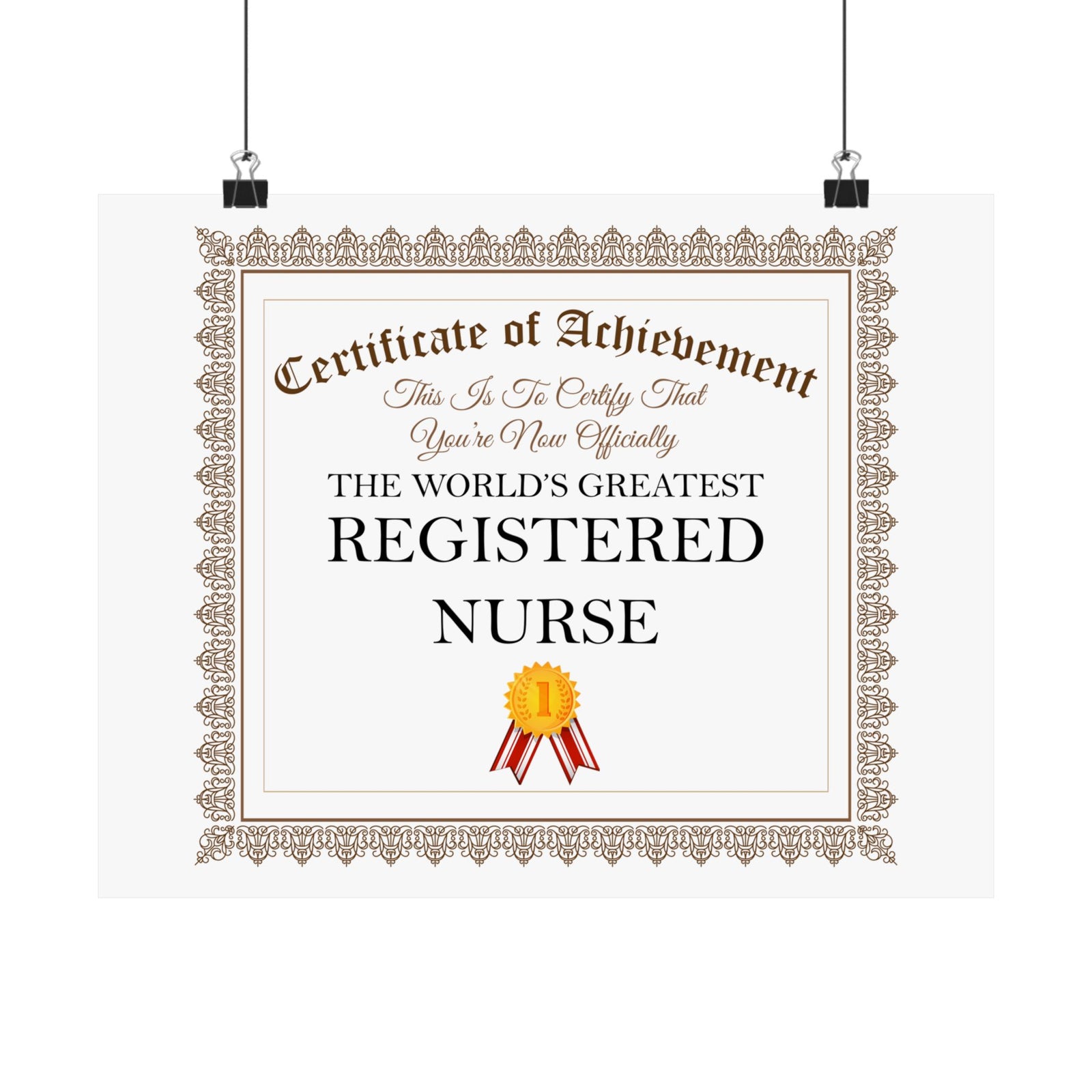 World's Greatest Registered Nurse - 14 in x 11 in Matte Poster