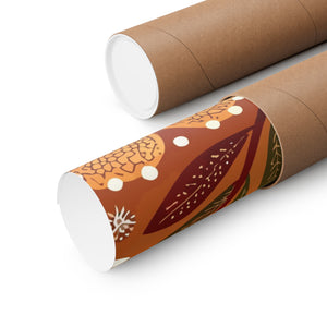 Folk Floral Pattern, Aboriginal Inspired 01 - 18 in x 24 in Matte Poster