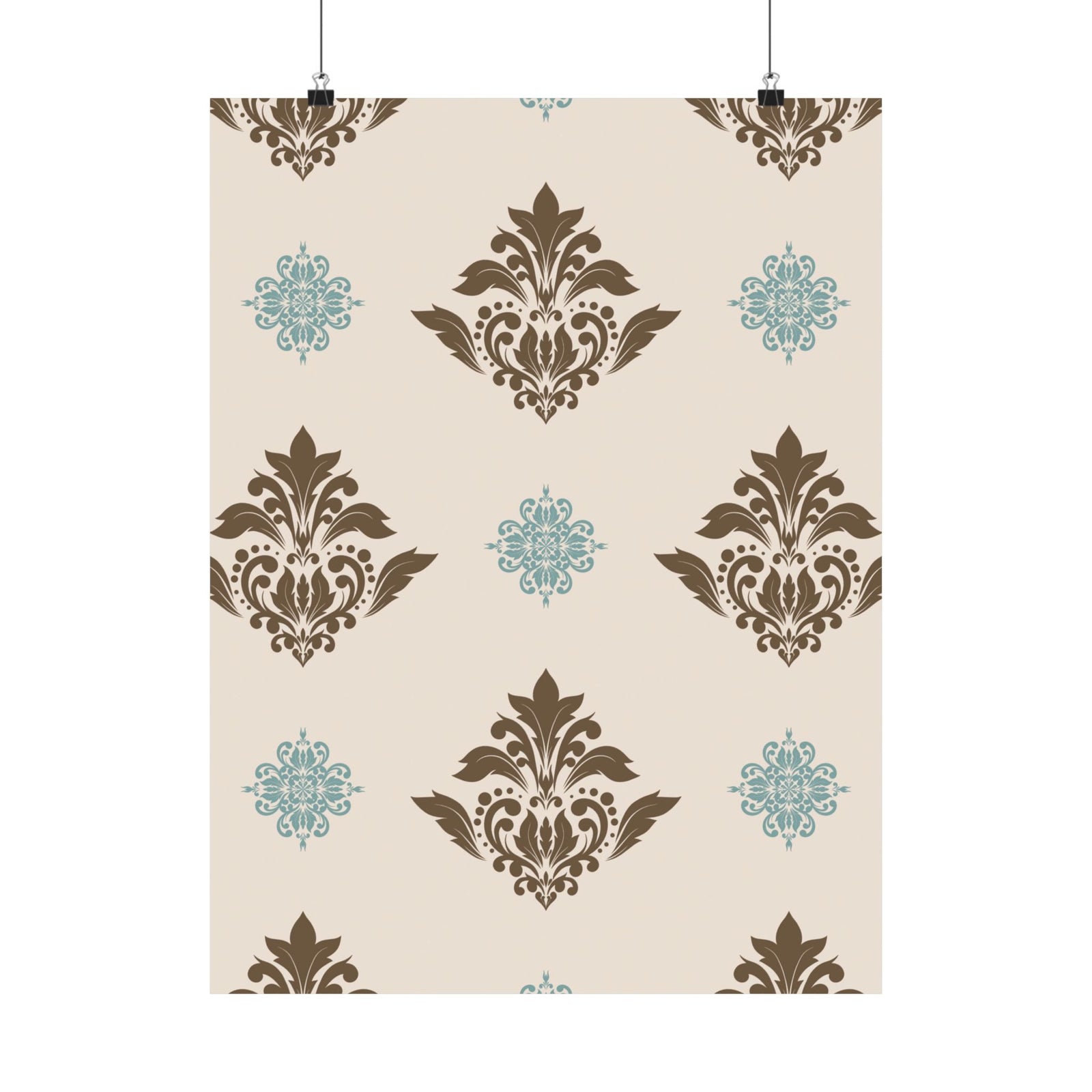 Damask Pattern 007 - 18 in x 24 in Matte Poster