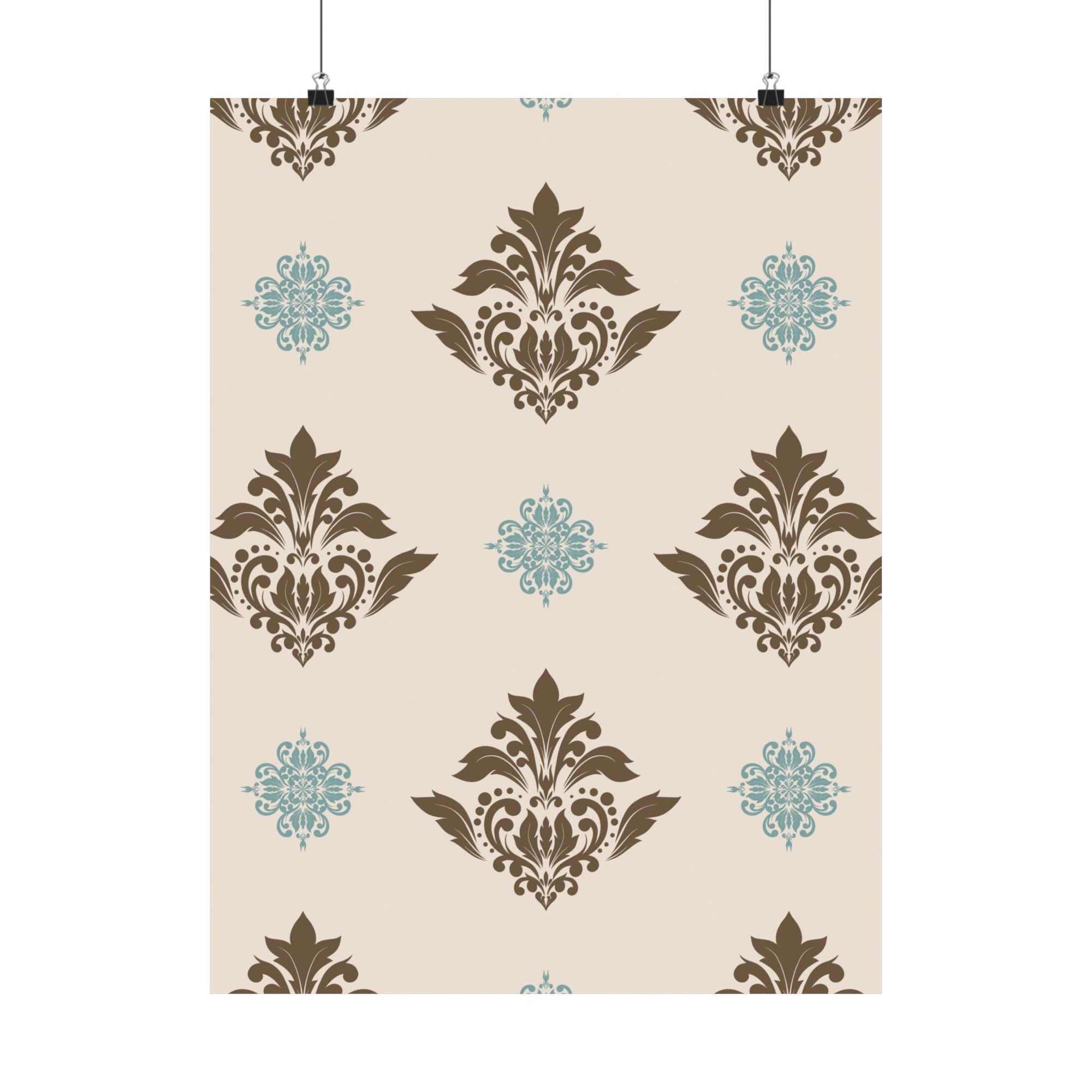 Damask Pattern 007 - 18 in x 24 in Matte Poster