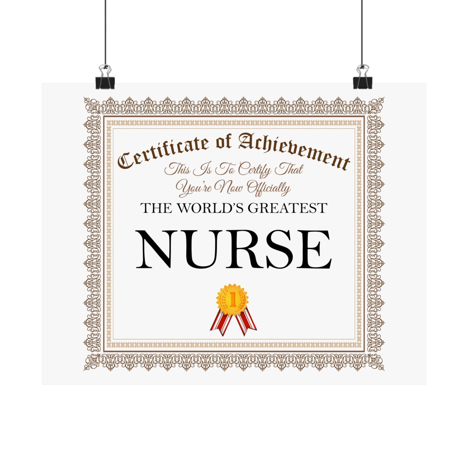 World's Greatest Nurse - 14 in x 11 in Matte Poster