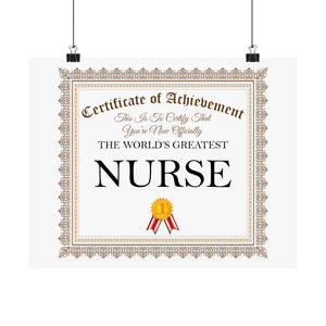 World's Greatest Nurse - 14 in x 11 in Matte Poster