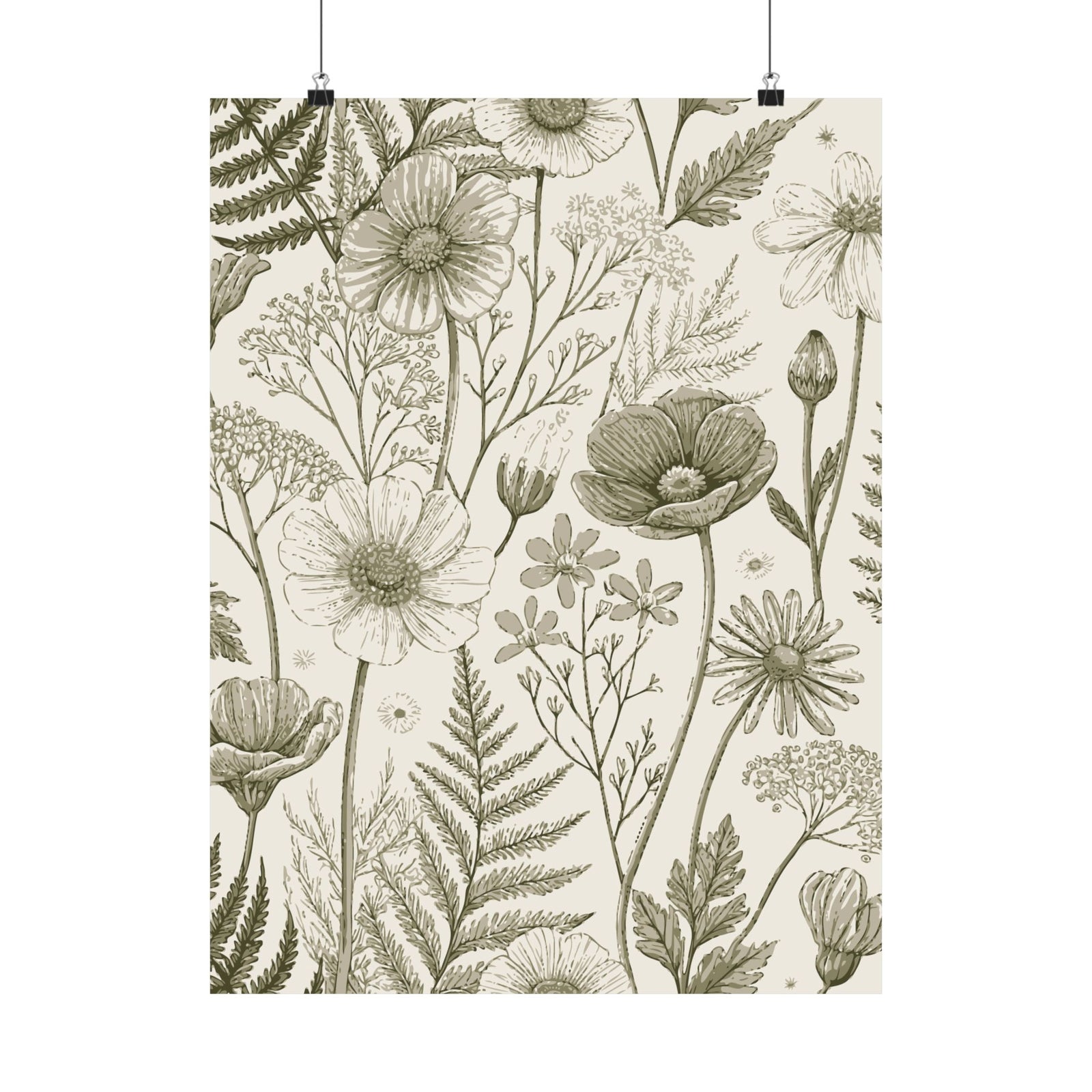 Wildflowers Pattern 149 - 18 in x 24 in Matte Poster