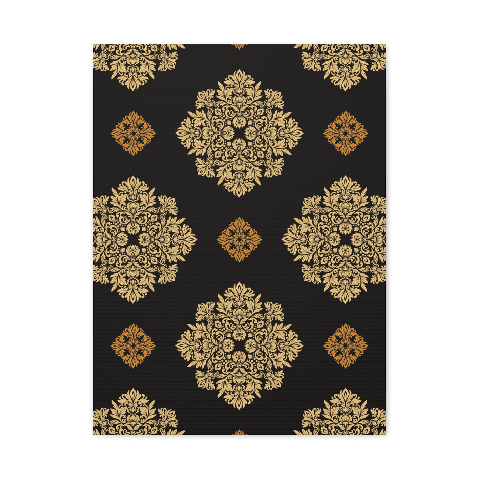 Damask Pattern 030 - 18 in x 24 in Matte Canvas, Stretched, 1.25 in