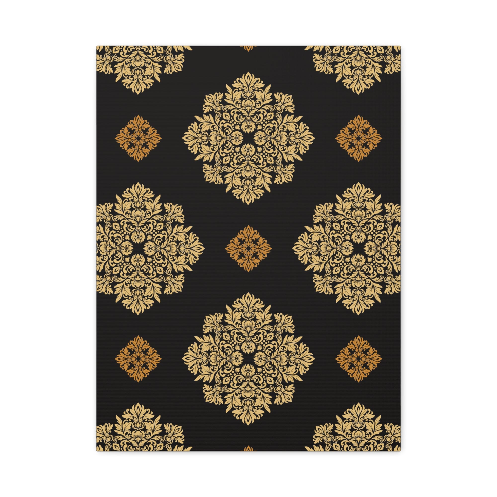 Damask Pattern 030 - 18 in x 24 in Matte Canvas, Stretched, 1.25 in