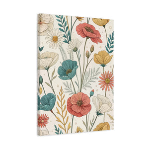 Wildflowers Pattern 066 - 18 in x 24 in Matte Canvas, Stretched, 1.25 in