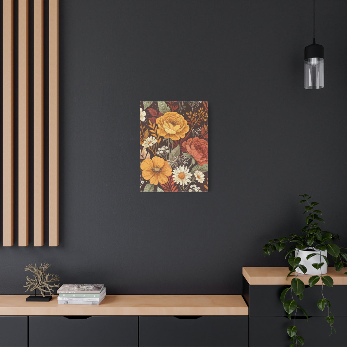 Wildflowers Pattern 026 - 18 in x 24 in Matte Canvas, Stretched, 1.25 in
