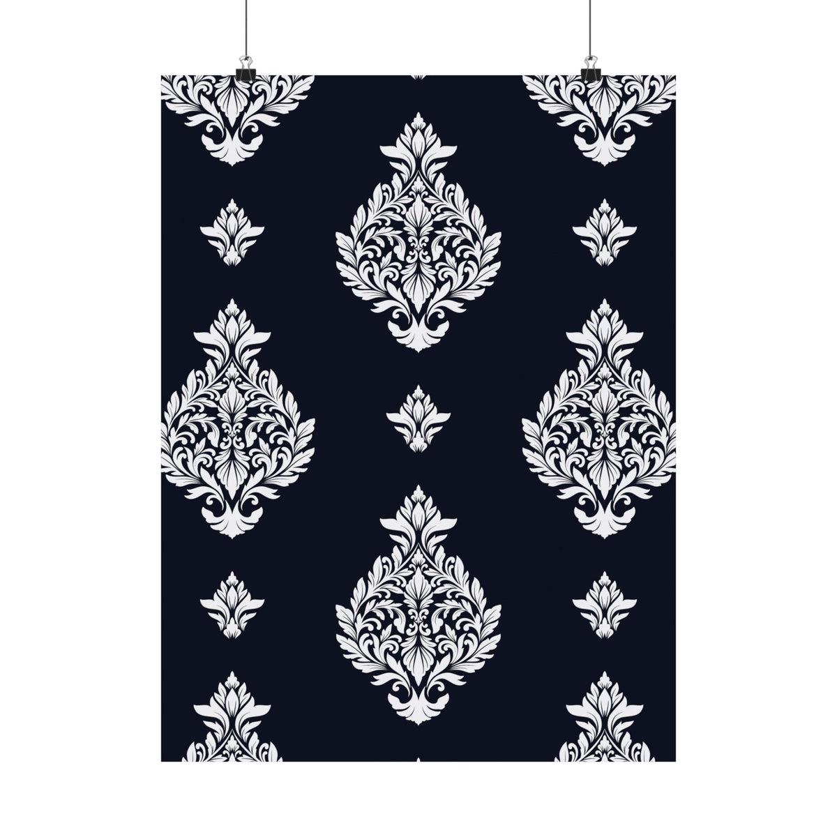 Damask Pattern 033 - 18 in x 24 in Matte Poster