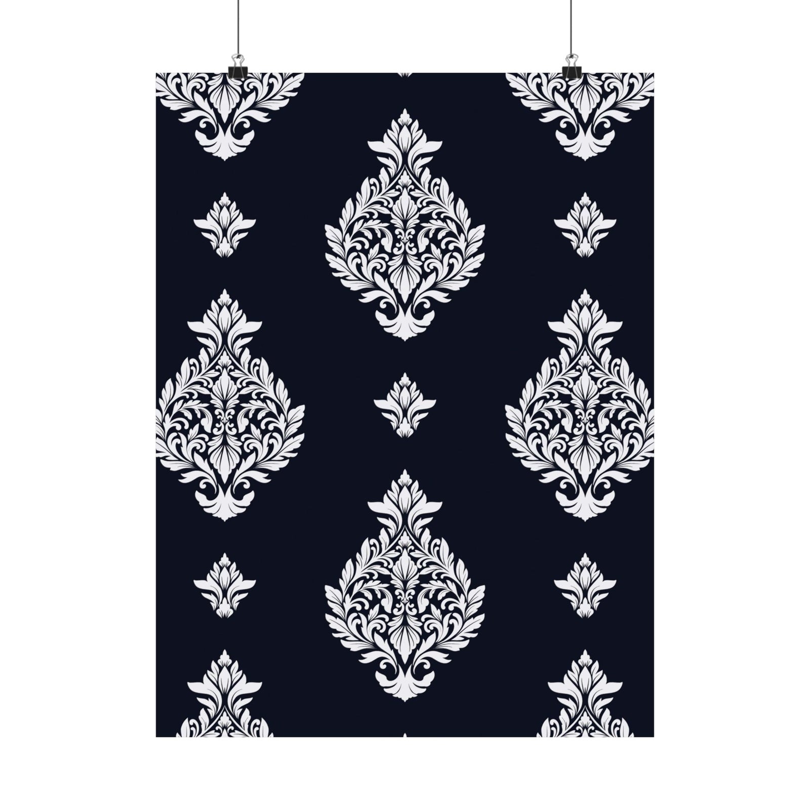 Damask Pattern 033 - 18 in x 24 in Matte Poster