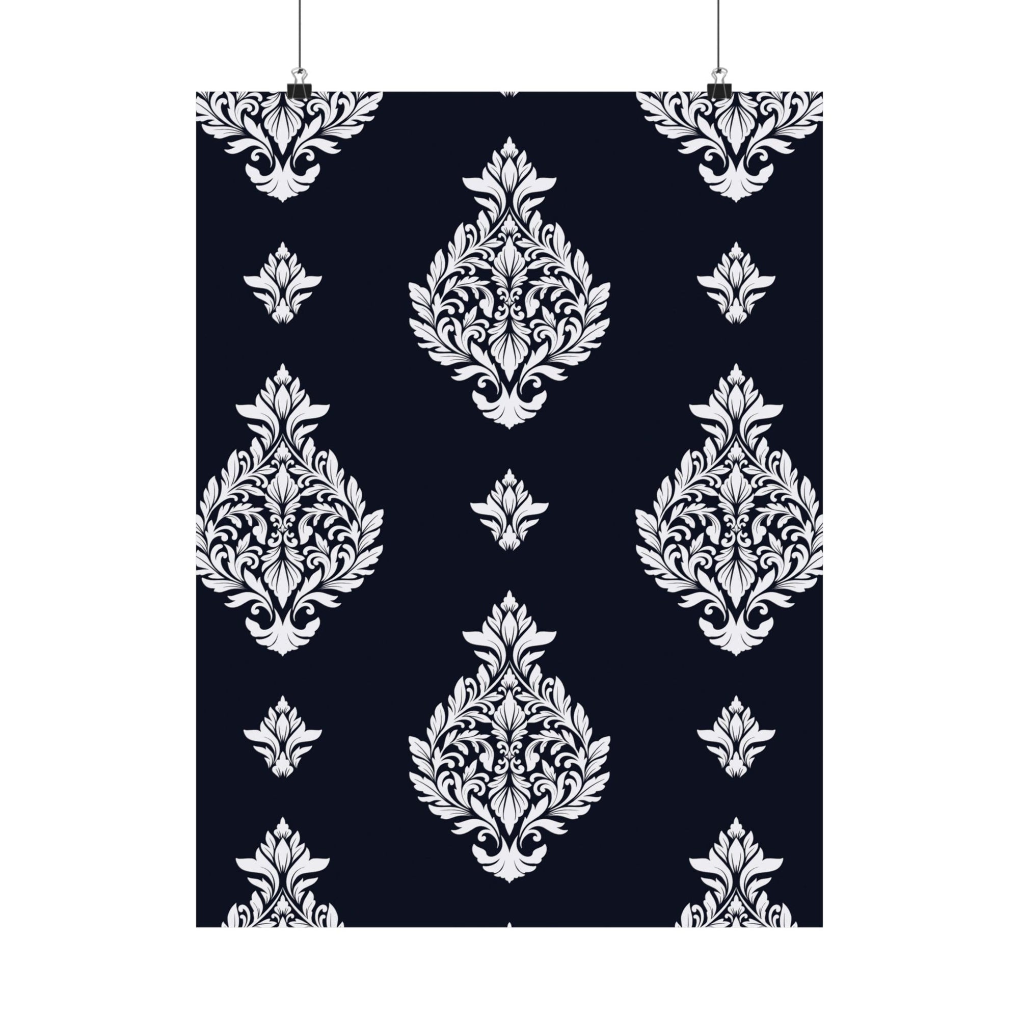 Damask Pattern 033 - 18 in x 24 in Matte Poster