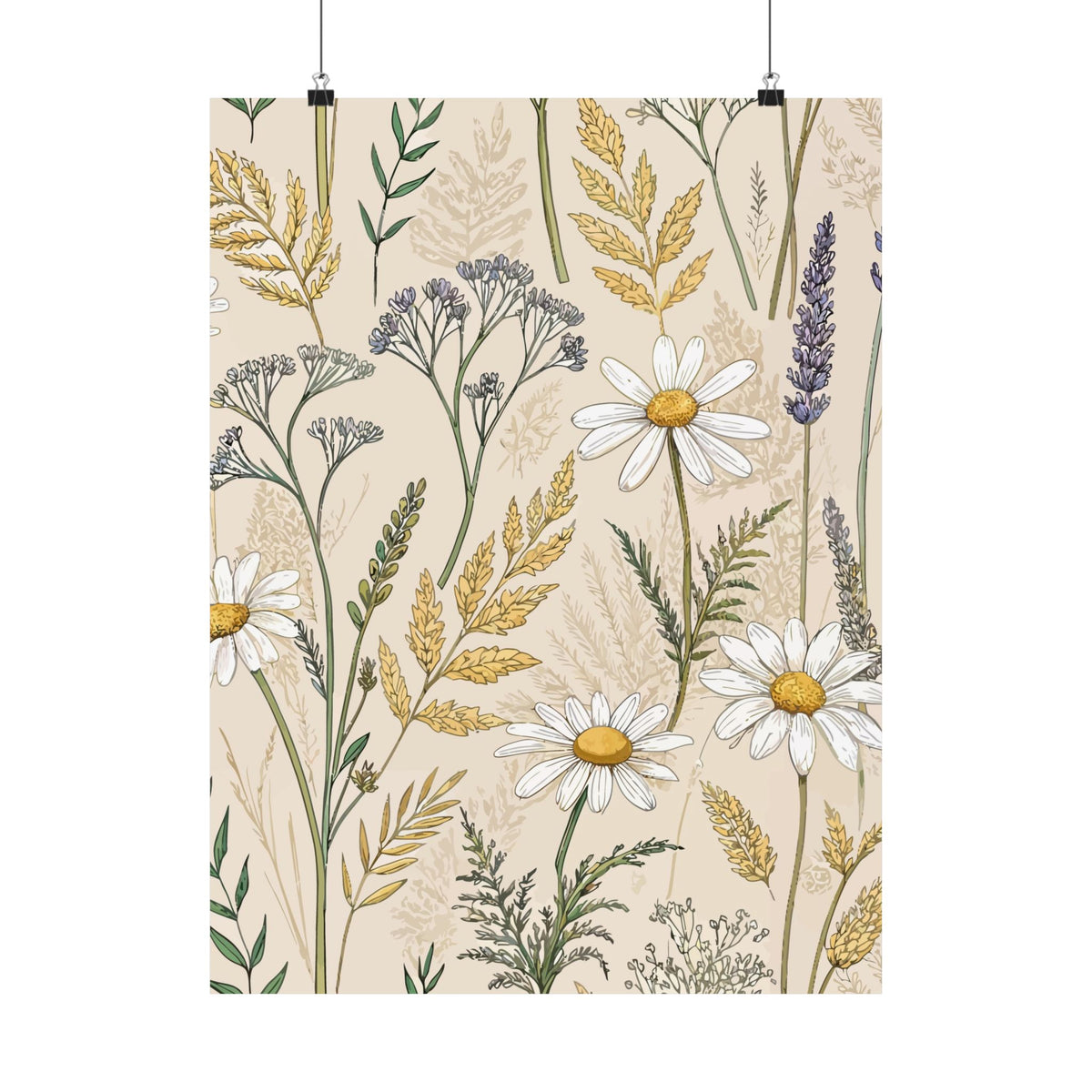 Wildflowers Pattern 064 - 18 in x 24 in Matte Poster