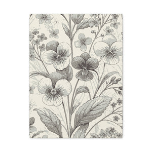 Wildflowers Pattern 159 - 18 in x 24 in Matte Canvas, Stretched, 1.25 in