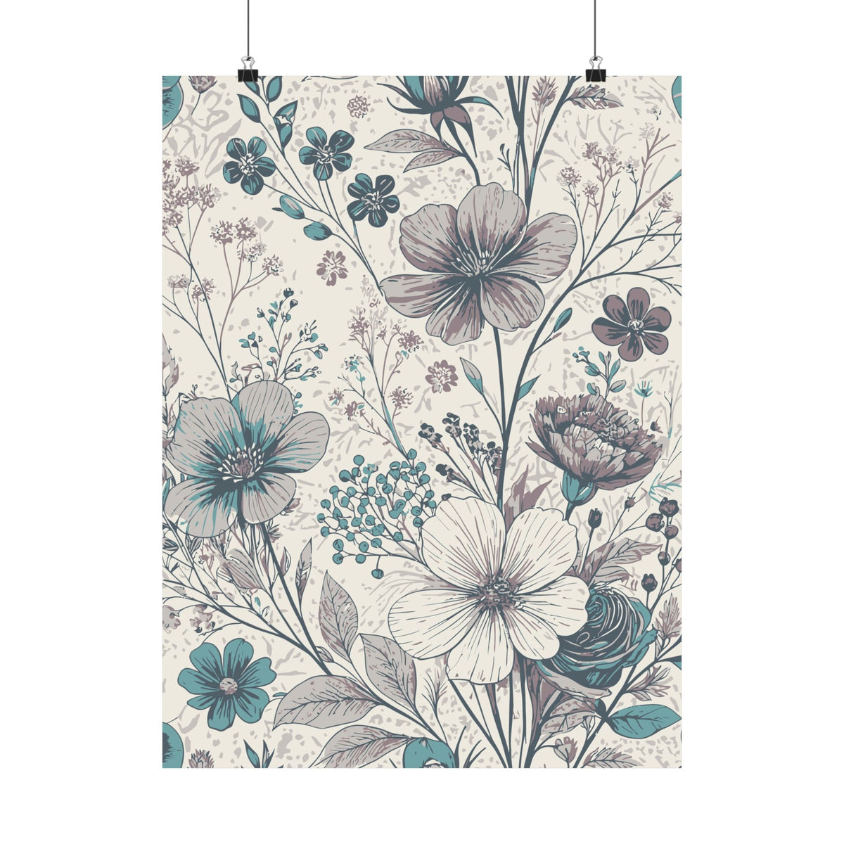 Wildflowers Pattern 164 - 18 in x 24 in Matte Poster