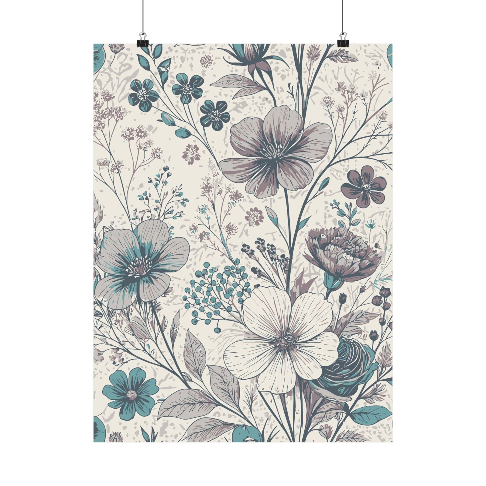 Wildflowers Pattern 164 - 18 in x 24 in Matte Poster
