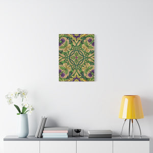 Folk Floral Pattern, Celtic Inspired 01 - 18 in x 24 in Matte Canvas, Stretched, 1.25 in