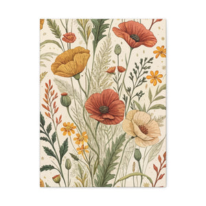 Wildflowers Pattern 008 - 18 in x 24 in Matte Canvas, Stretched, 1.25 in