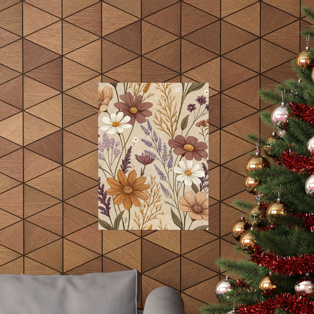 Wildflowers Pattern 075 - 18 in x 24 in Matte Poster