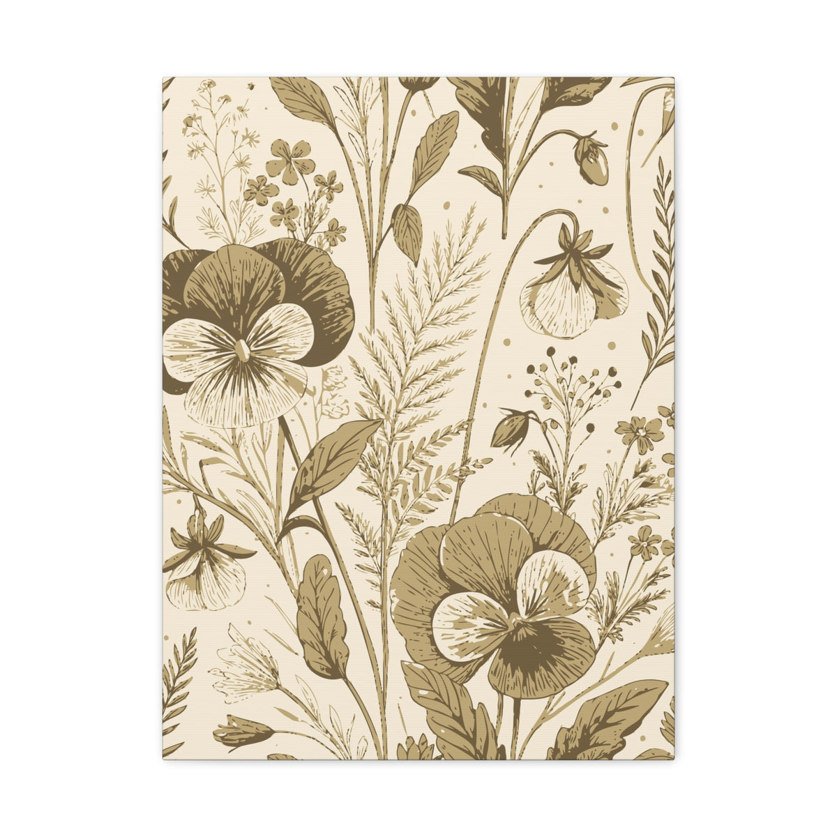 Wildflowers Pattern 009 - 18 in x 24 in Matte Canvas, Stretched, 1.25 in