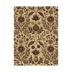 Folk Floral Pattern, Afghan Inspired 02 - 18 in x 24 in Matte Poster