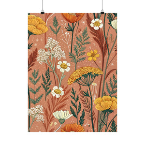 Wildflowers Pattern 037 - 18 in x 24 in Matte Poster