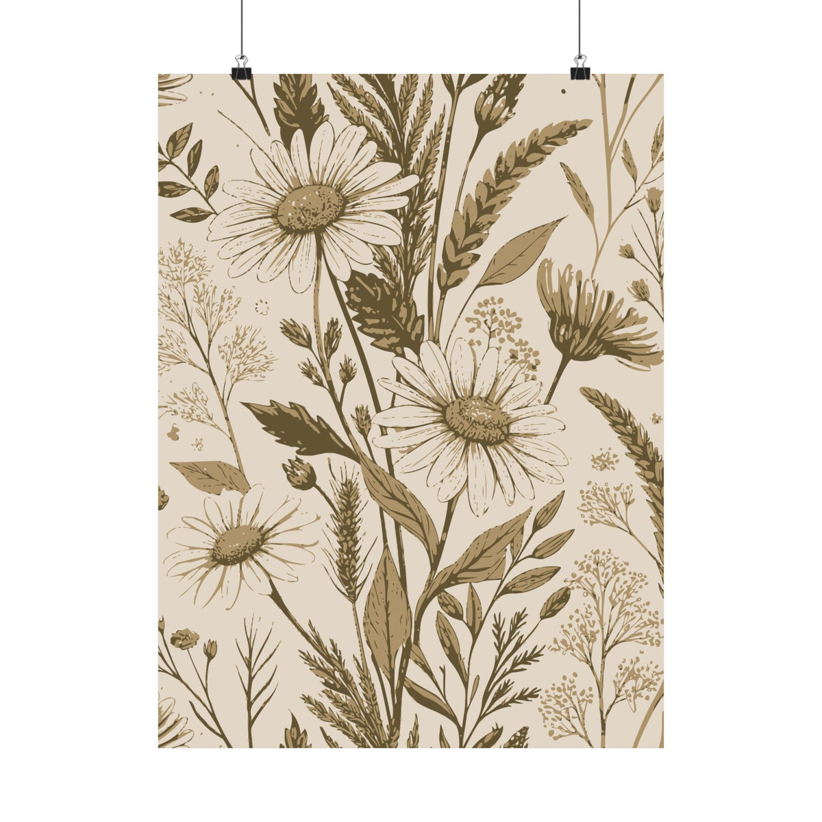 Wildflowers Pattern 011 - 18 in x 24 in Matte Poster