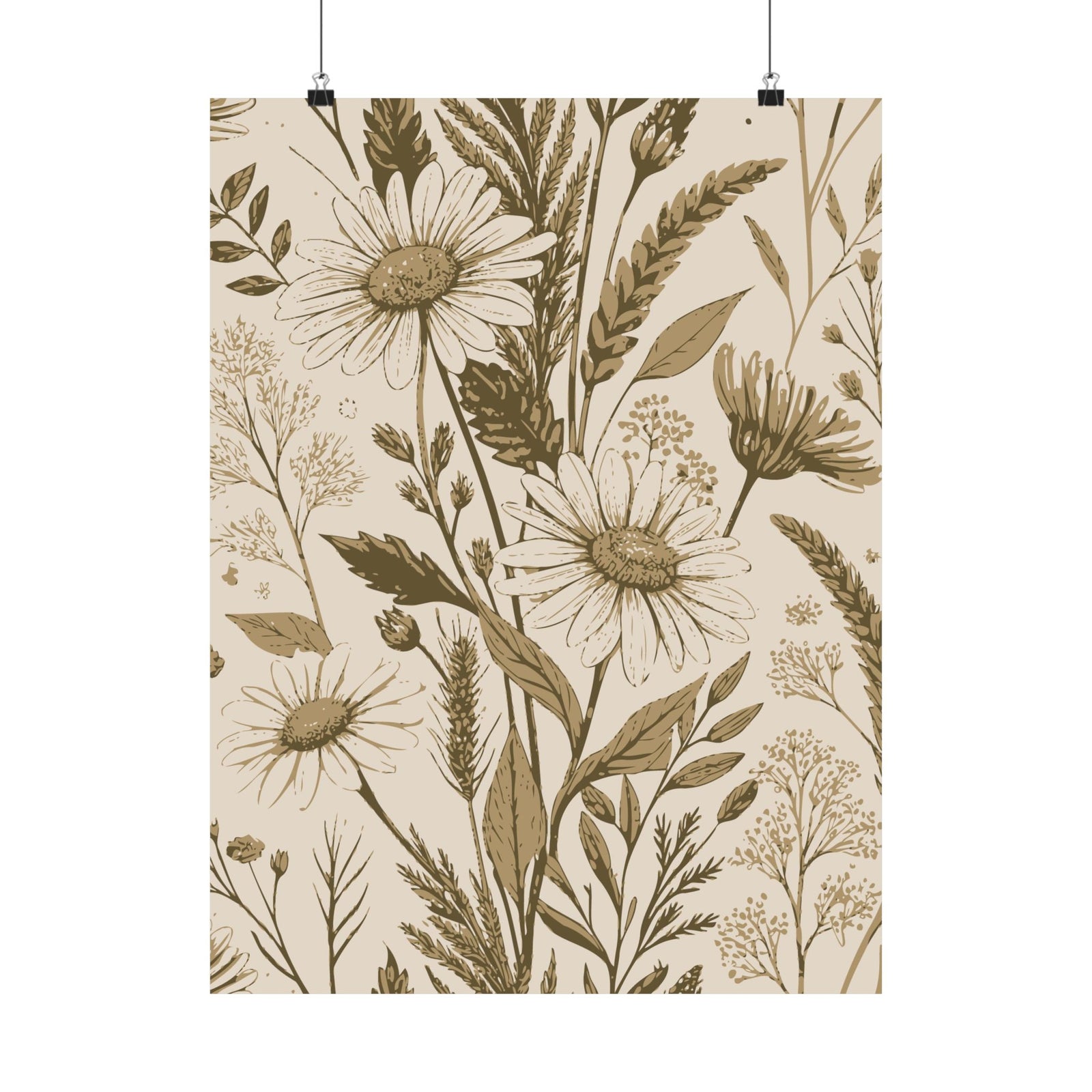 Wildflowers Pattern 011 - 18 in x 24 in Matte Poster