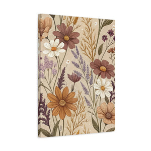 Wildflowers Pattern 075 - 18 in x 24 in Matte Canvas, Stretched, 1.25 in