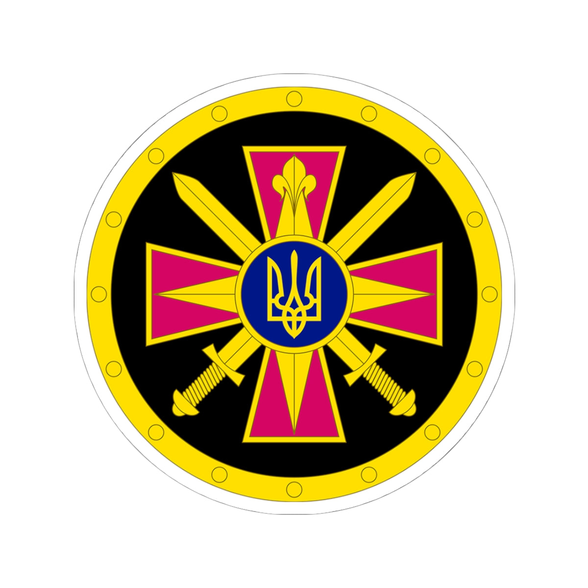 Ukrainian Defense Intelligence - 3" x 3" Kiss-Cut Sticker