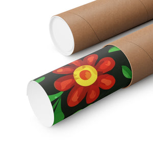 Folk Floral Pattern, Hungarian Inspired 05 - 18 in x 24 in Matte Poster