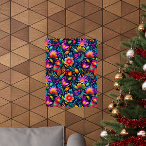 Mexican Floral Fiesta Pattern 056 - 18 in x 24 in Matte Poster