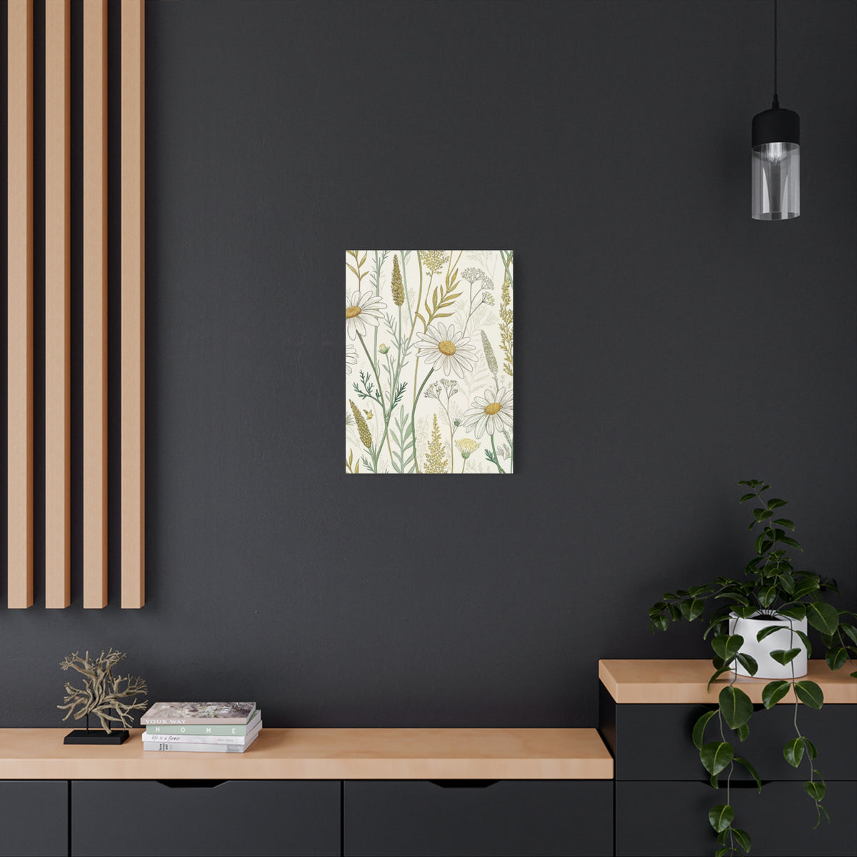 Wildflowers Pattern 062 - 18 in x 24 in Matte Canvas, Stretched, 1.25 in