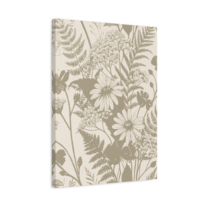 Wildflowers Pattern 125 - 18 in x 24 in Matte Canvas, Stretched, 1.25 in