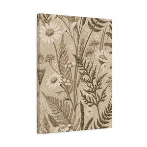 Wildflowers Pattern 079 - 18 in x 24 in Matte Canvas, Stretched, 1.25 in