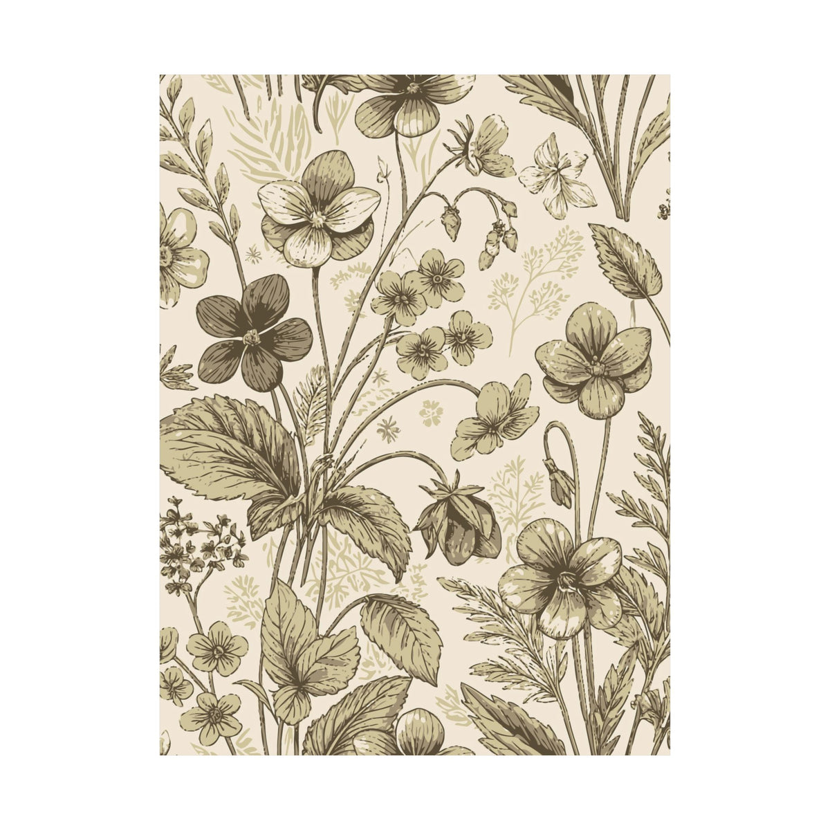 Wildflowers Pattern 180 - 18 in x 24 in Matte Poster