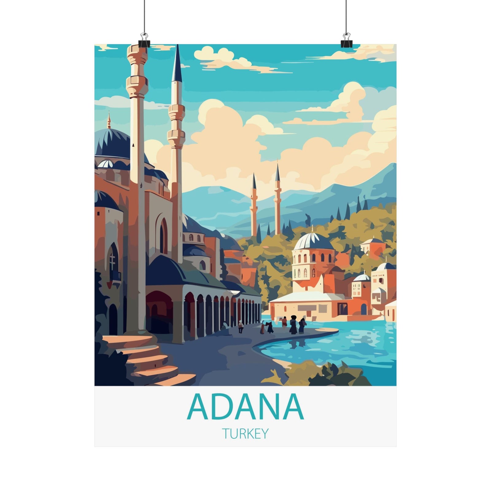 Famous Travel Destinations - Adana, Turkey - 18 in x 24 in Matte Poster