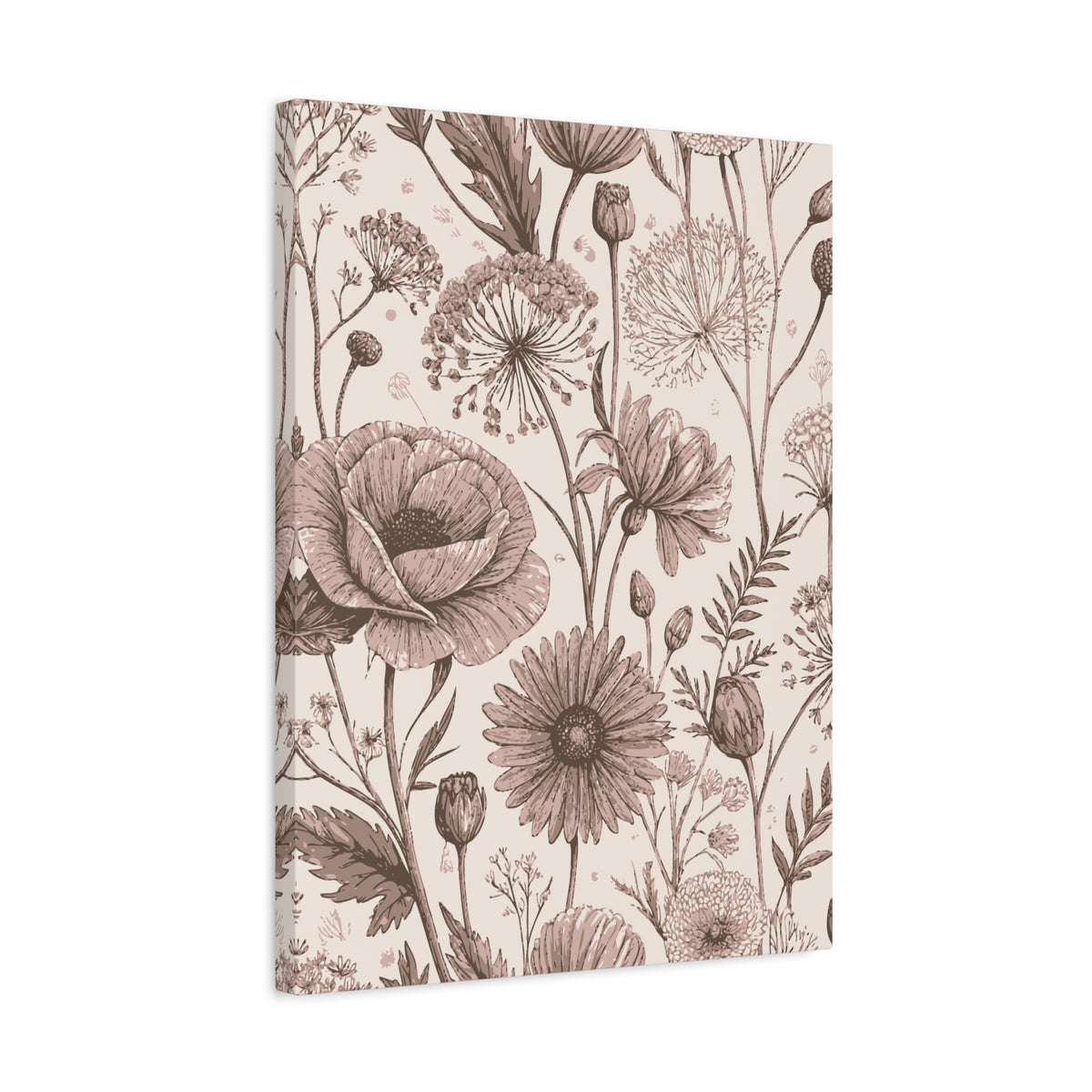 Wildflowers Pattern 124 - 18 in x 24 in Matte Canvas, Stretched, 1.25 in