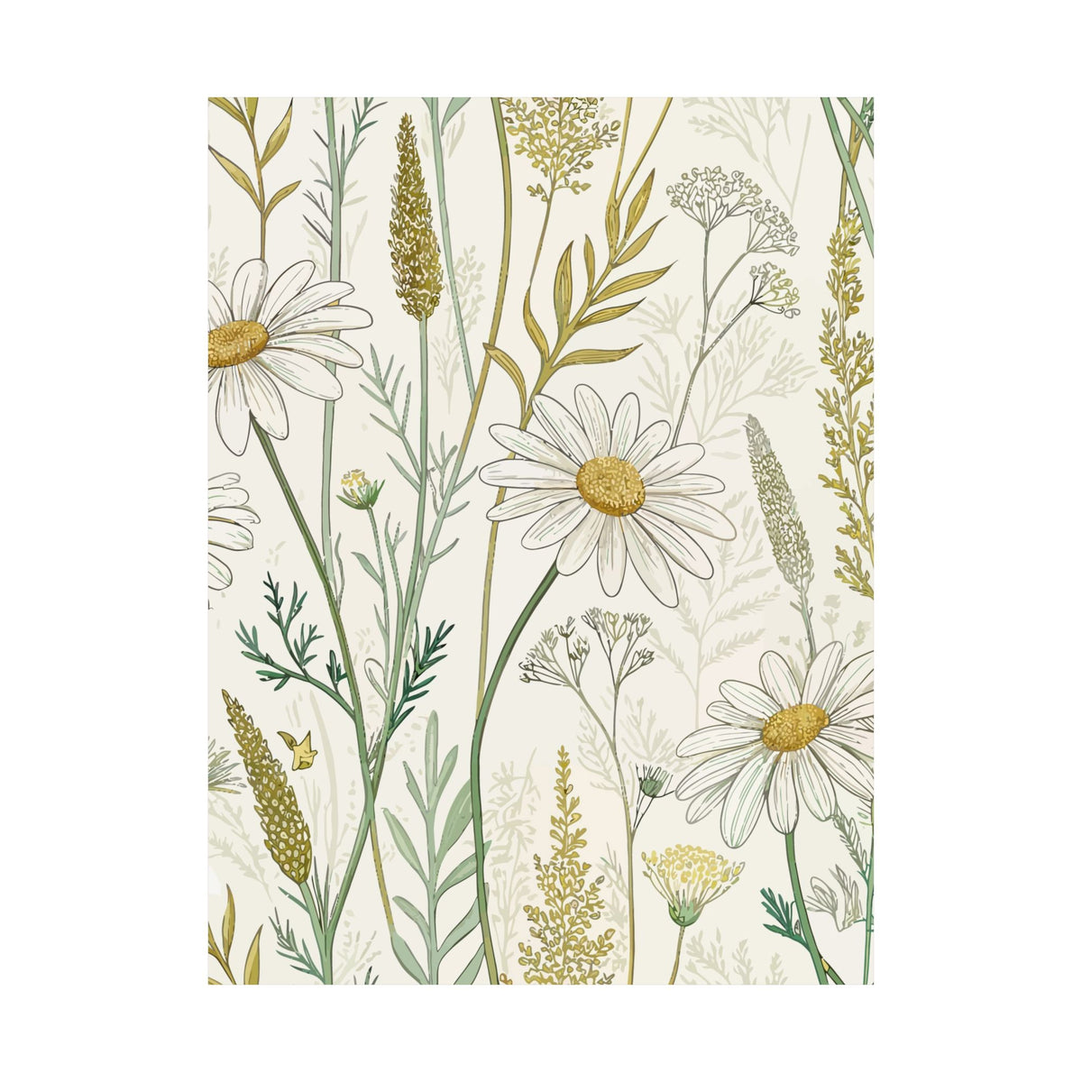 Wildflowers Pattern 062 - 18 in x 24 in Matte Poster