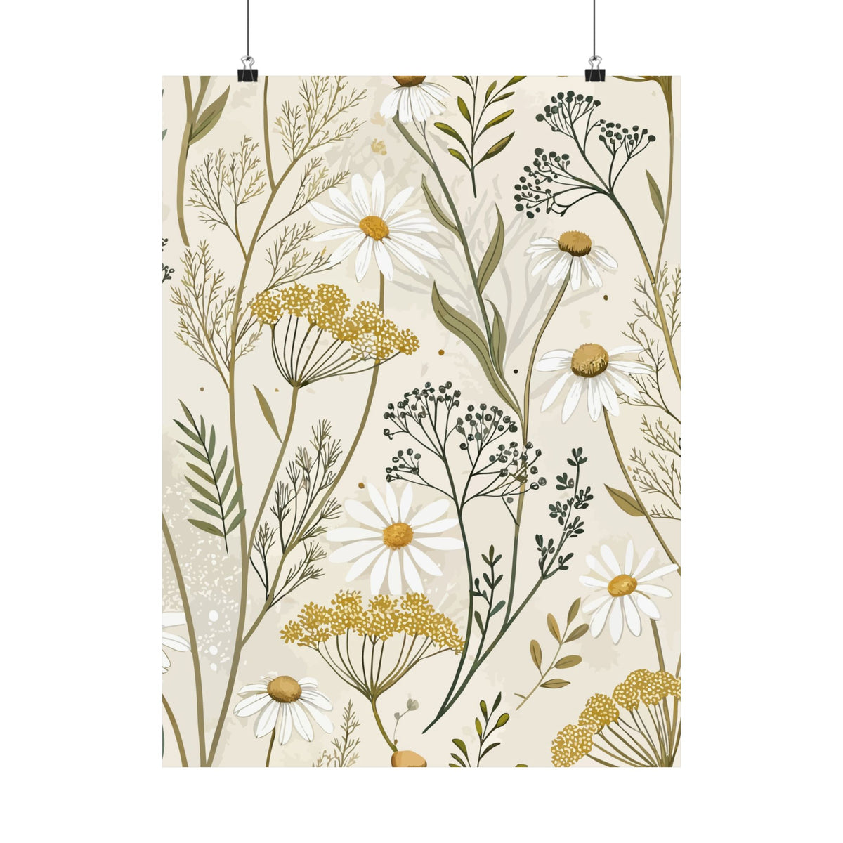 Wildflowers Pattern 058 - 18 in x 24 in Matte Poster