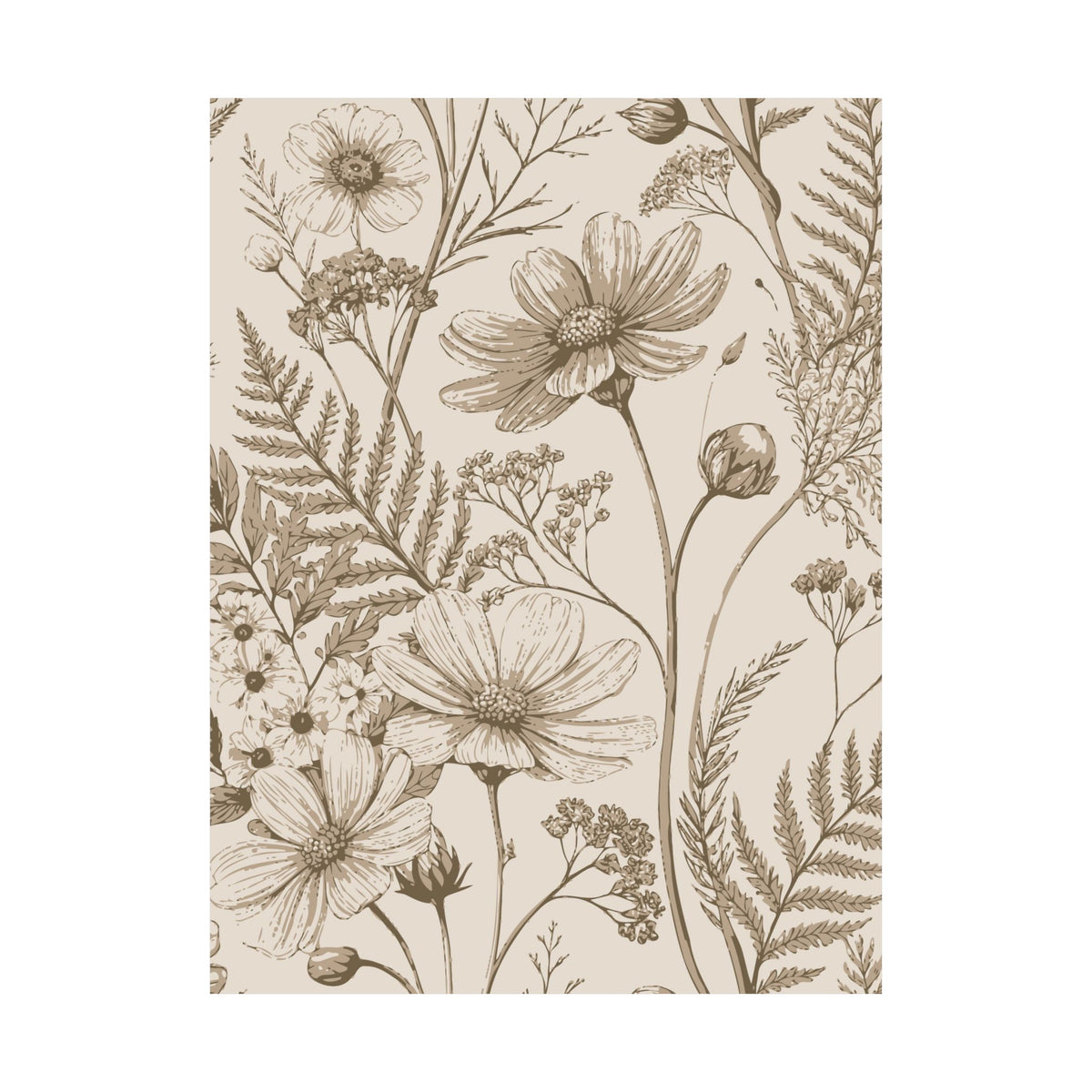 Wildflowers Pattern 091 - 18 in x 24 in Matte Poster