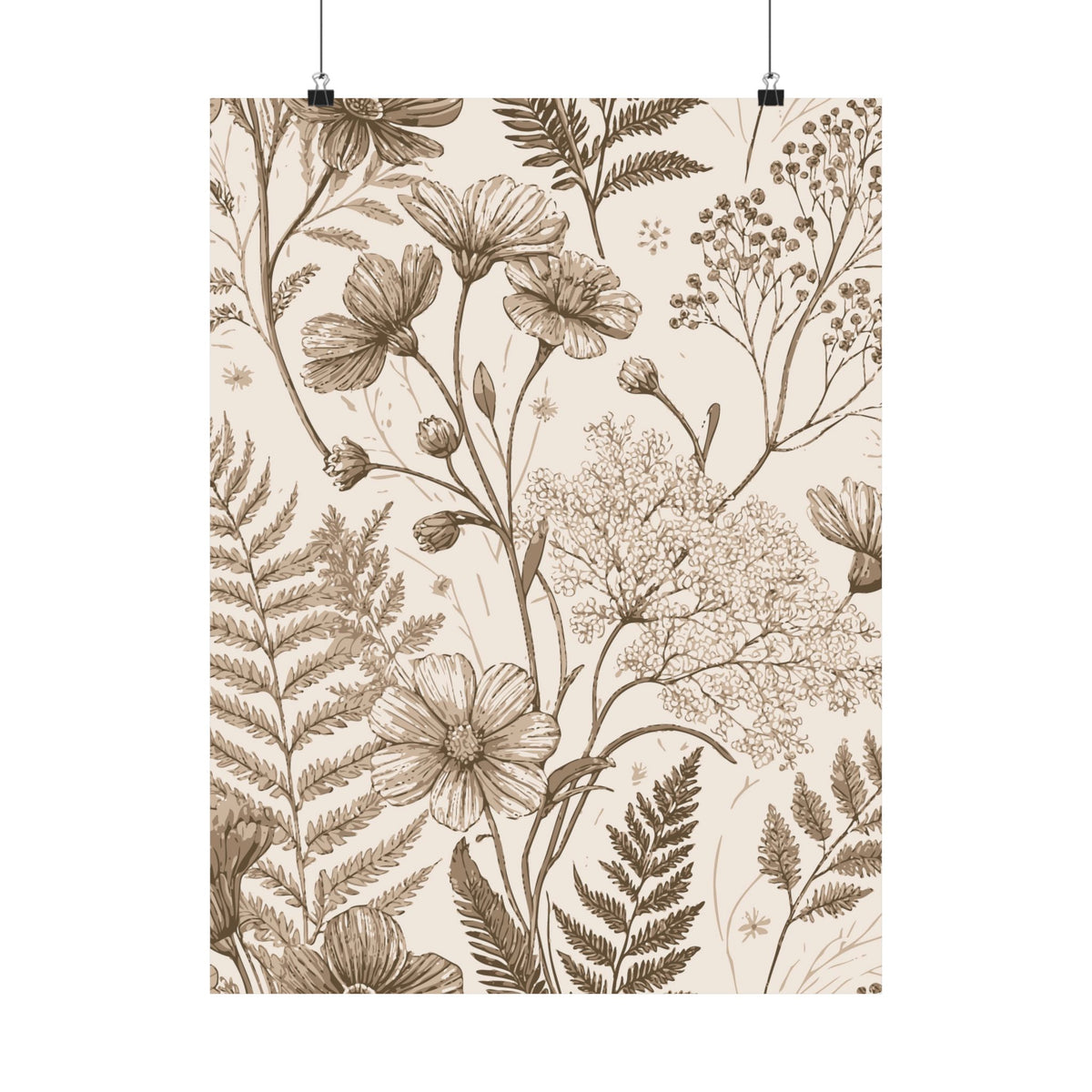 Wildflowers Pattern 116 - 18 in x 24 in Matte Poster