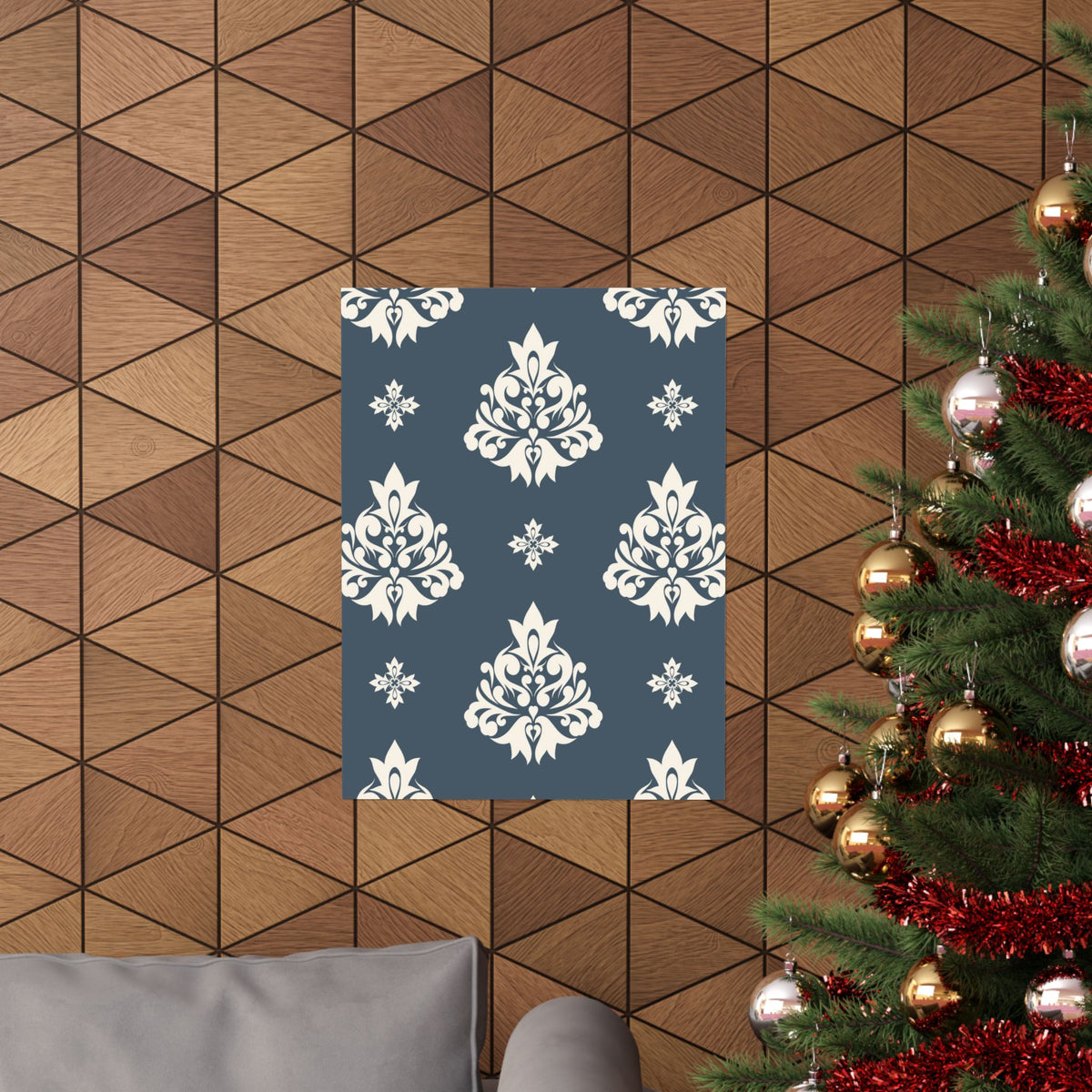 Damask Pattern 035 - 18 in x 24 in Matte Poster