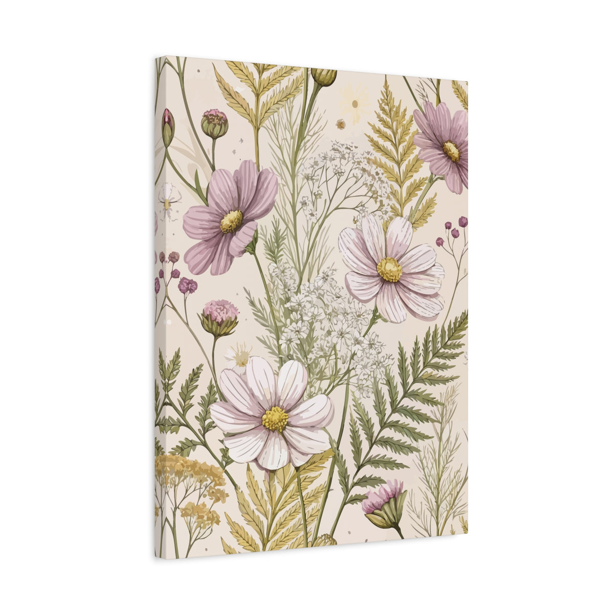 Wildflowers Pattern 092 - 18 in x 24 in Matte Canvas, Stretched, 1.25 in