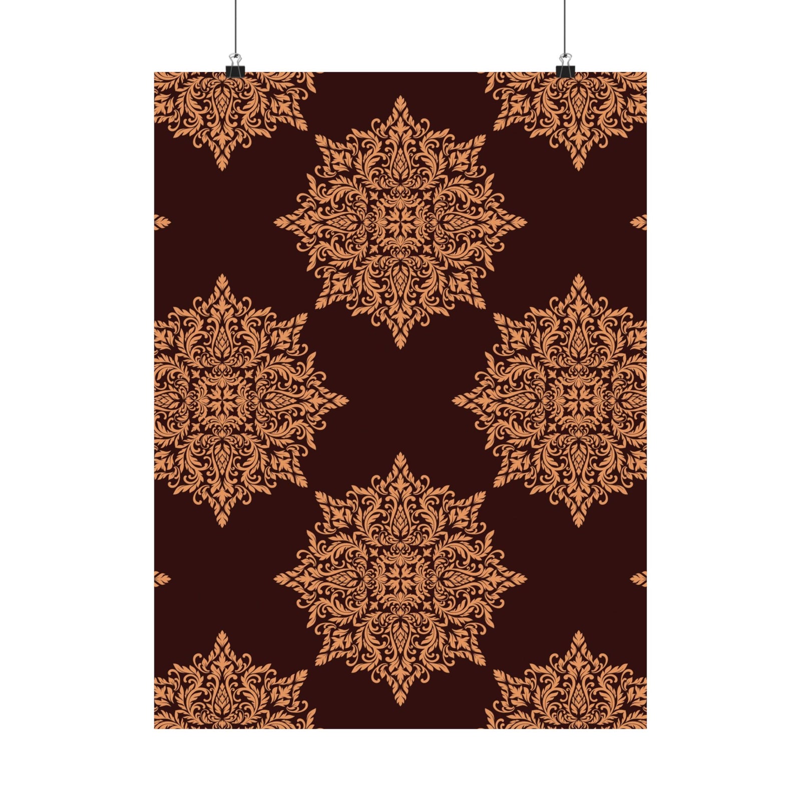 Damask Pattern 012 - 18 in x 24 in Matte Poster