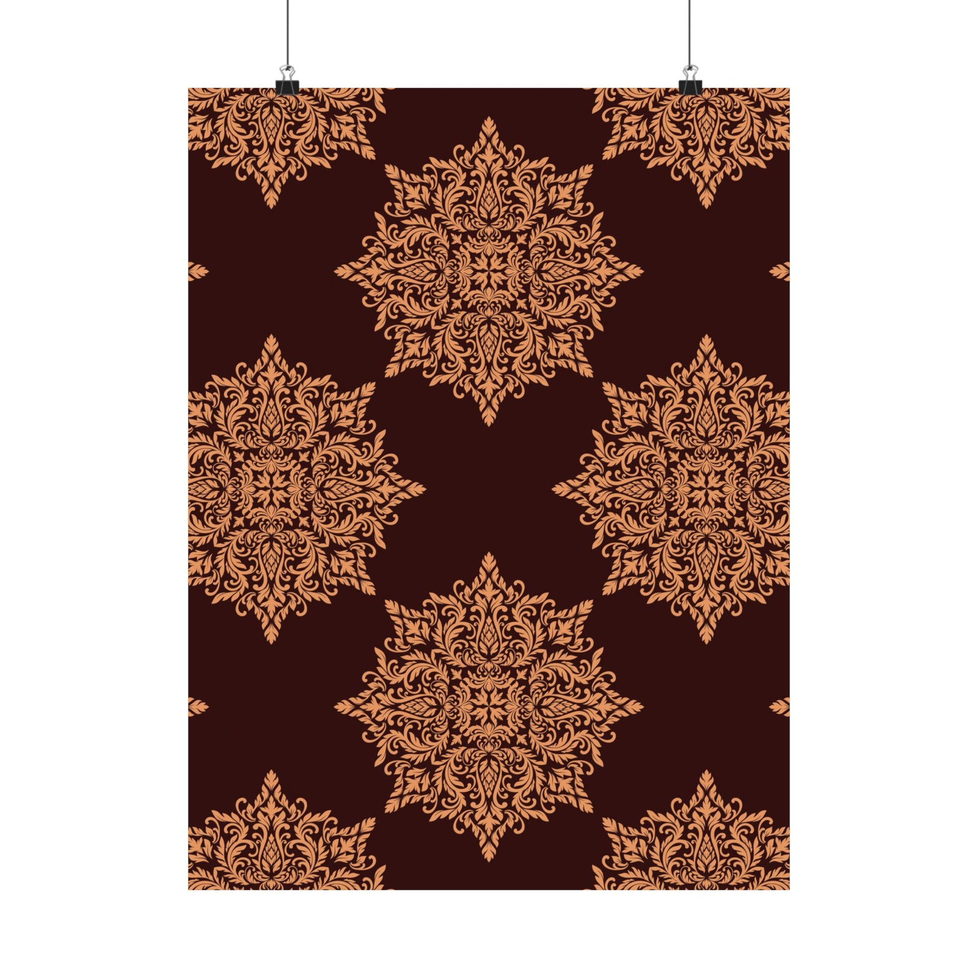 Damask Pattern 012 - 18 in x 24 in Matte Poster