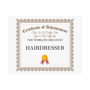 World's Greatest Hairdresser - 14 in x 11 in Matte Poster