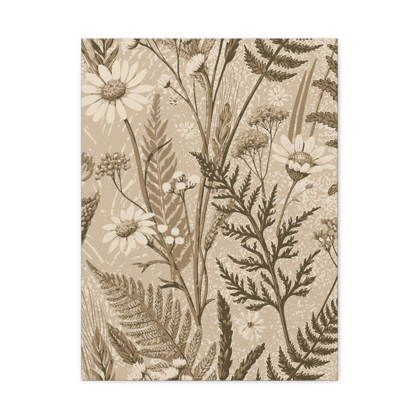 Wildflowers Pattern 079 - 18 in x 24 in Matte Canvas, Stretched, 1.25 in